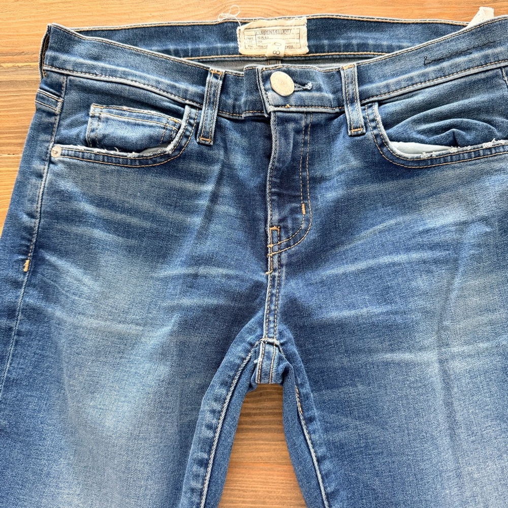 Current/Elliott Skinny Jeans in Medium Blue Wash - Picture 3 of 7